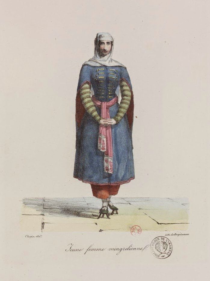 Historische Darstellung einer mingrelischen Frau